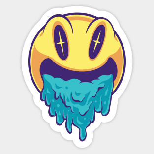 Vomiting Emoticons Smile Mode Sticker